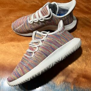 Adidas Tubular Rainbow Sneakers size 4.5 multicolor knit
